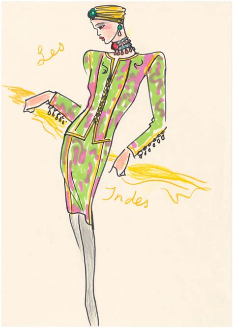 yves saint laurent croquis